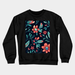 Simple Seamless Floral Pattern Flowers Texture Crewneck Sweatshirt